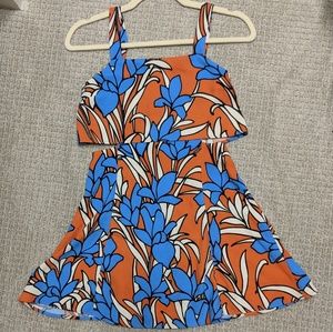 Topshop 🏵️ Cutout Floral Mini Dress